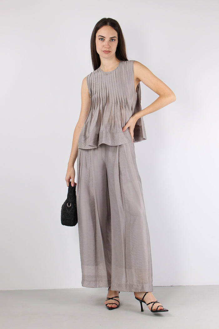 Pantalone Arriccio Vita Pences Fango-5