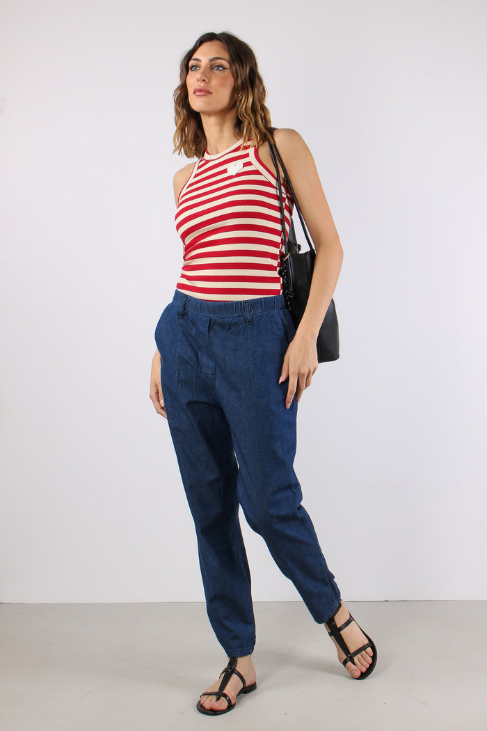Canotta Costina Patch Cuore Rosso/panna-5