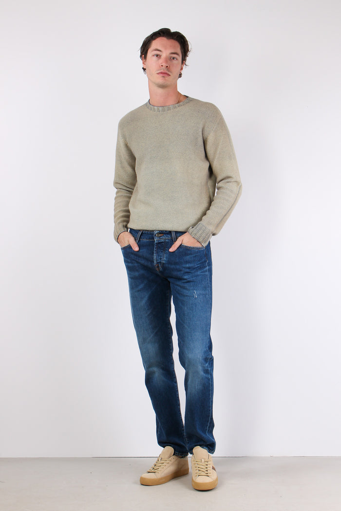 Denim Slim Fit Cotone Riciclat Denim