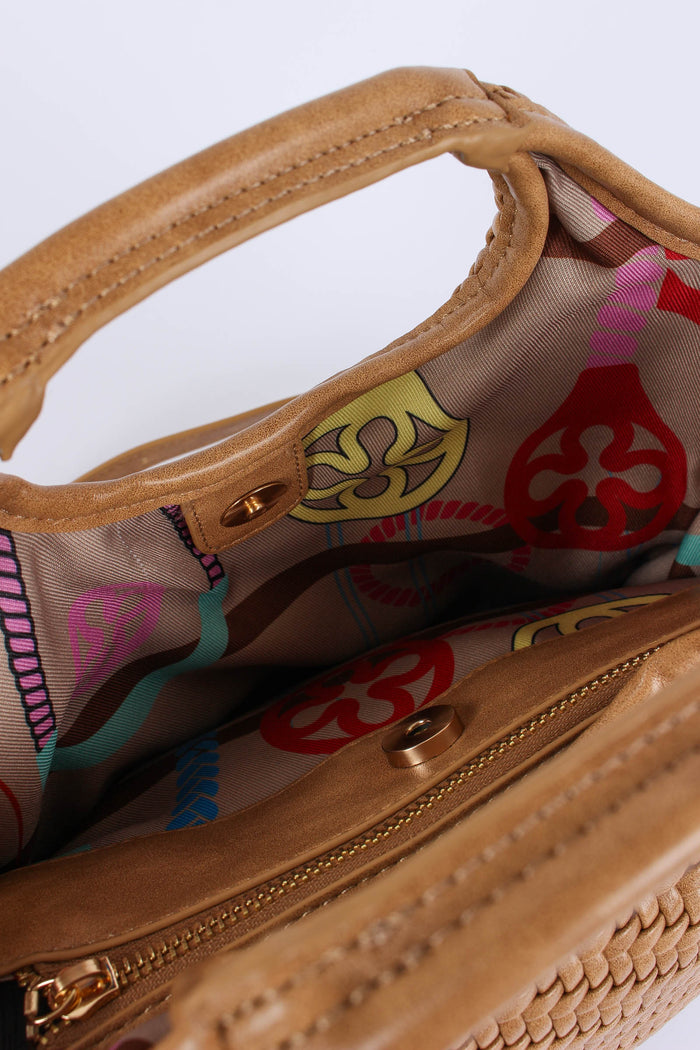 Zelda Shopping Mini Intreccio Sabbia-9