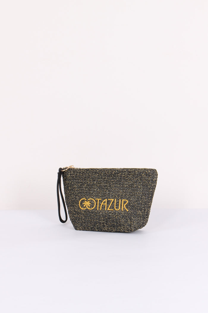 Pochette Paglia Lurex Nero-4
