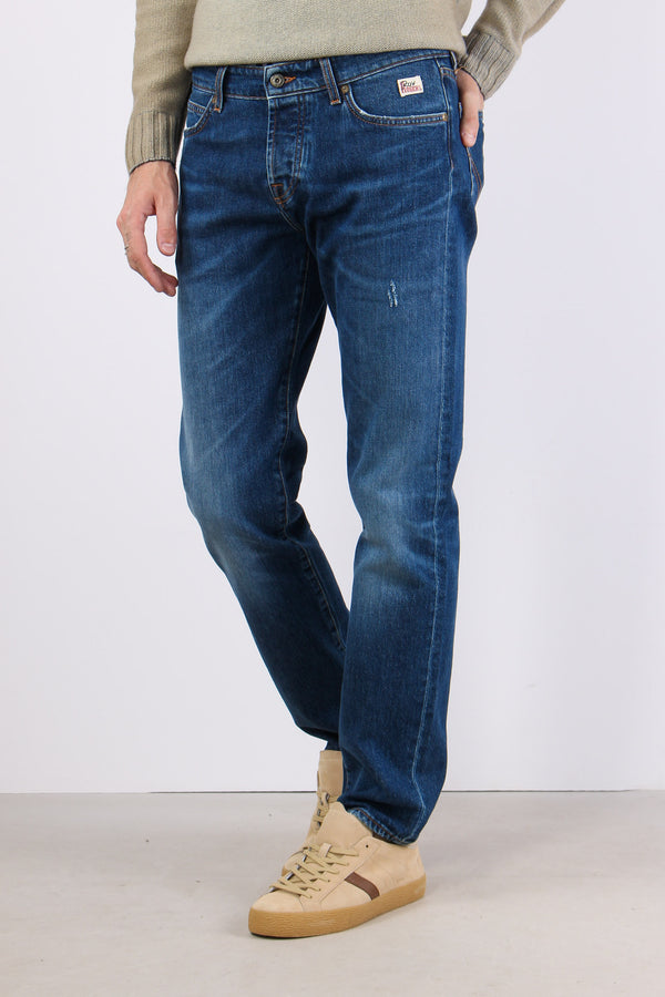 Denim Slim Fit Cotone Riciclat Denim-2