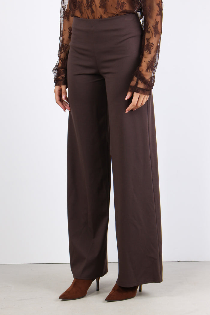 Pantalone Palazzo Misto Viscos Moro-3
