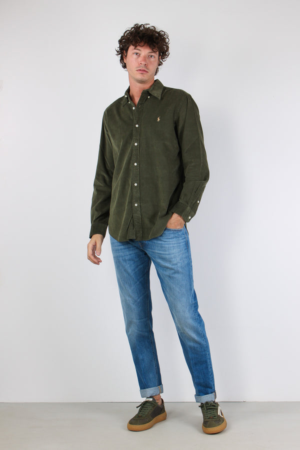 Camicia Velluto Campany Olive