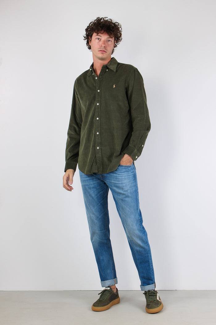 Camicia Velluto Campany Olive