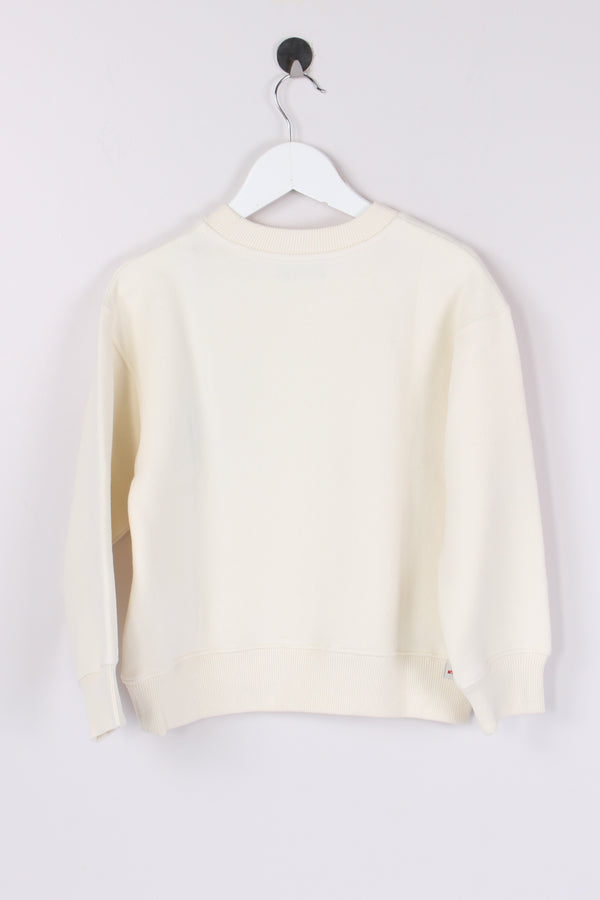 Felpa Girocollo Stampa Panna-2