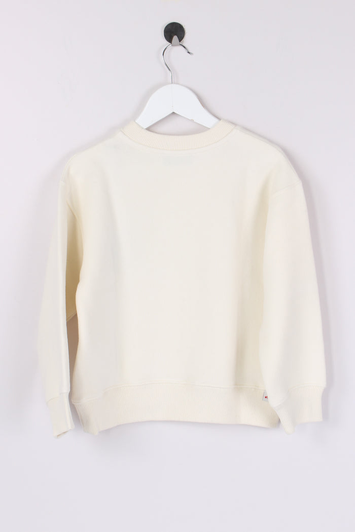 Felpa Girocollo Stampa Panna-2