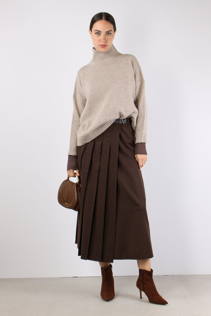 Borgia Maglia Collo Alto Casha Melange-4