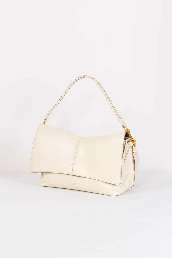 Diva Tracolla Patta Manico Intreccio Talco-2