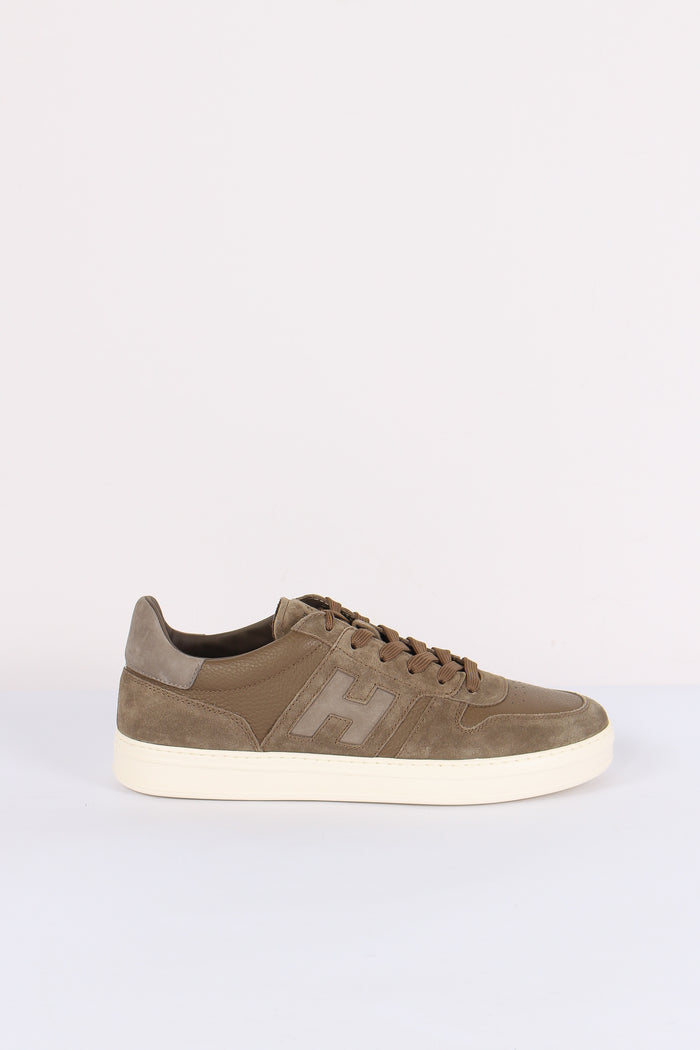 Sneakers H668 Allacciato H Banda Suede Cammello