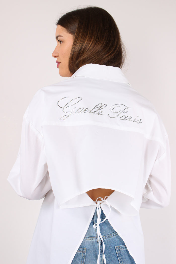 Camicia Aperta Dietro Bianco Ottico-6