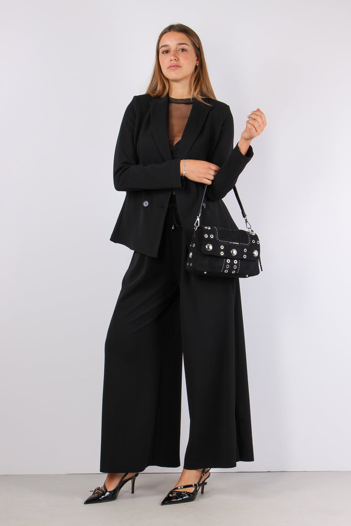 Giacca Doppiopetto Scuba Nero