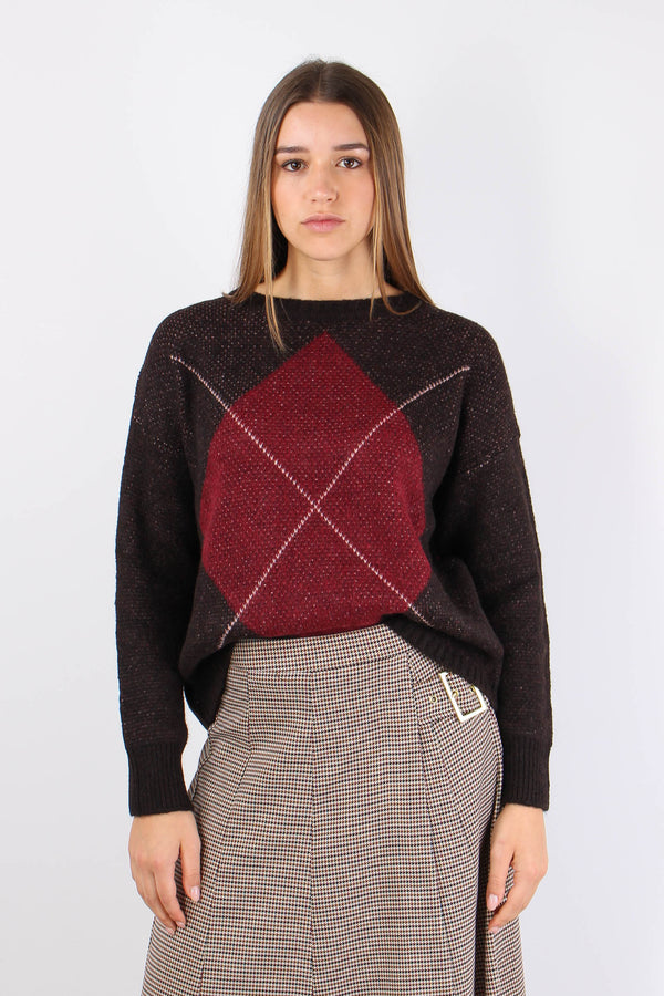 Maglia Maxi Rombi Moro/bordeuax-2