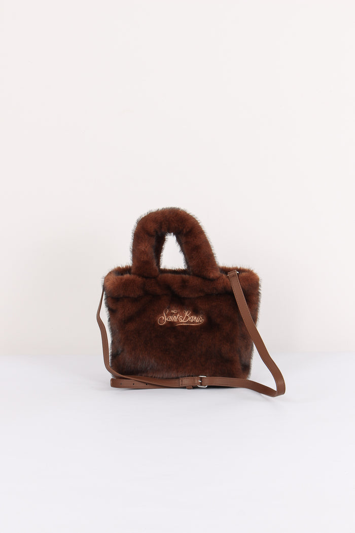 Borsa Mano Mini Pelliccia Brown-3