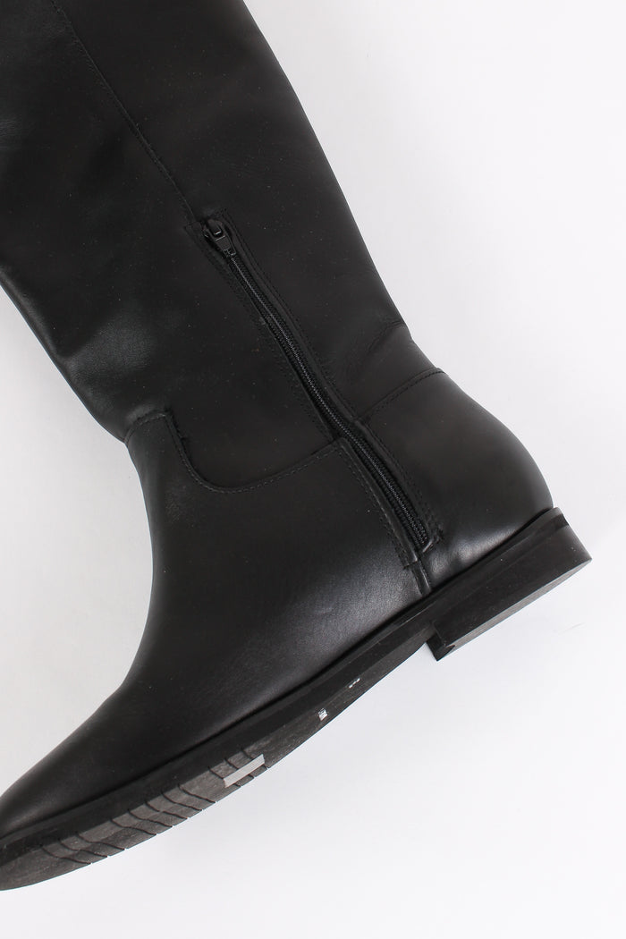 Stivale Alto Zeppa Interna Pel Nero-8