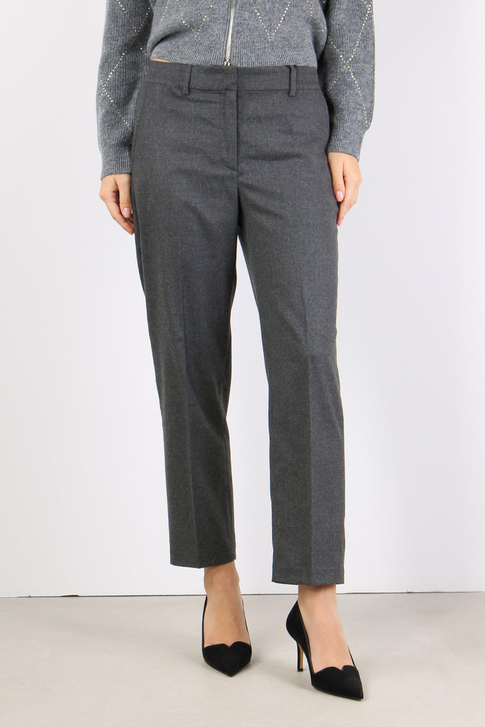 Pantalone Lana  Flanella Grigio-2