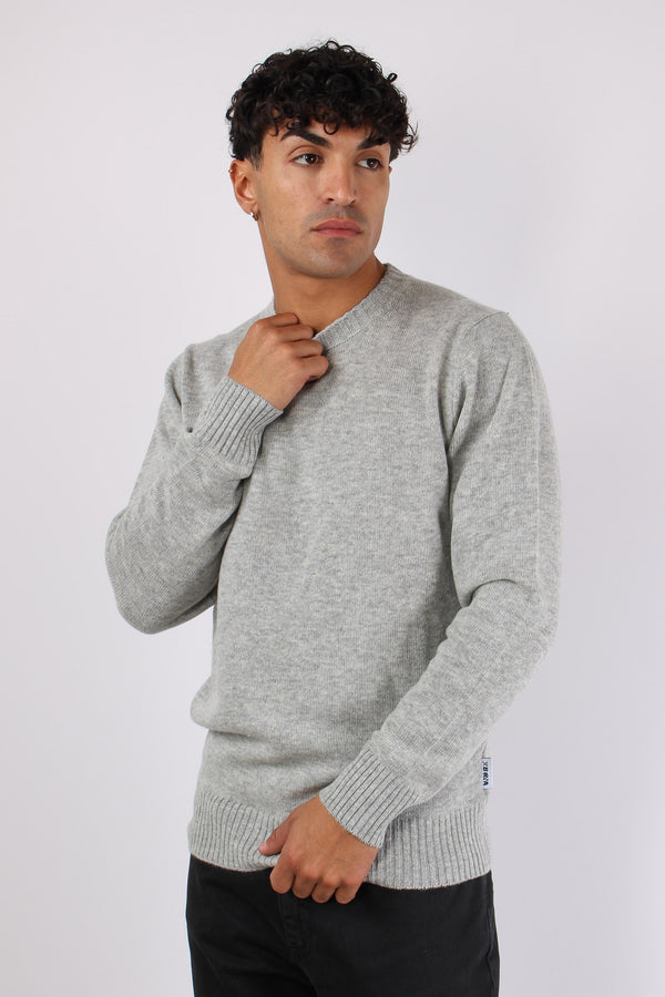 Maglia Girocollo Lambswool Ghiaccio-2