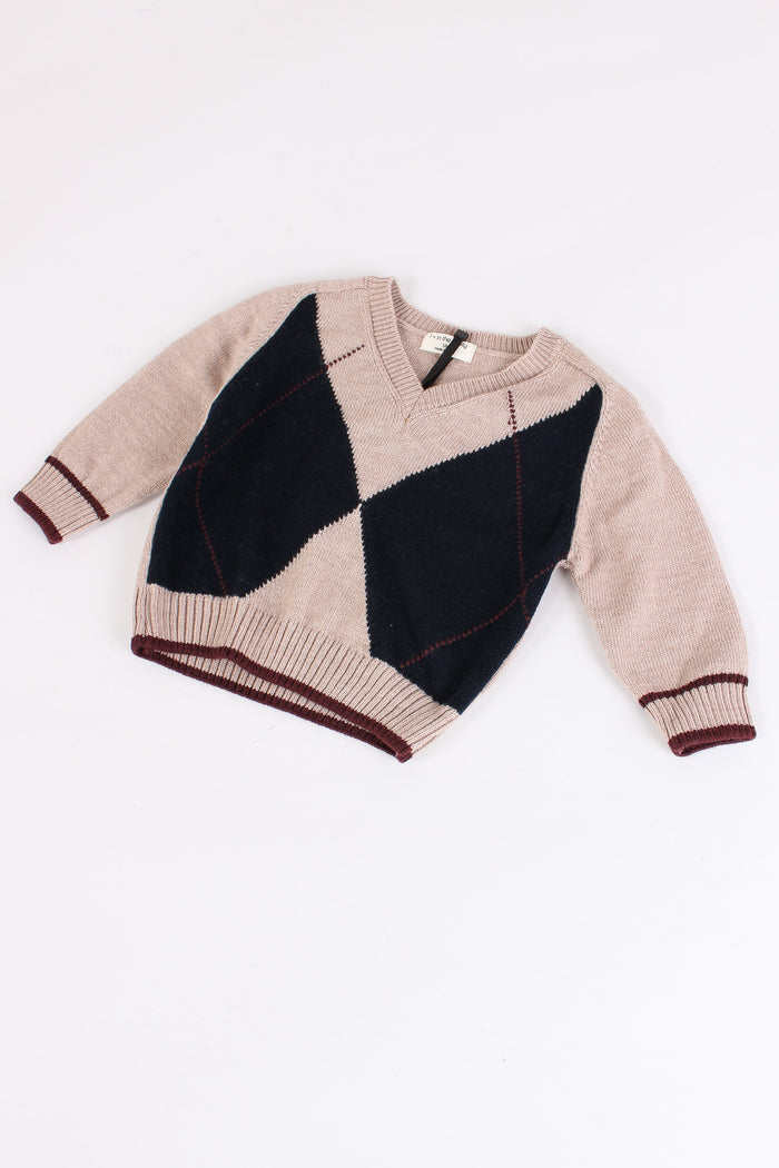 Pullover Losanga Tortora-3