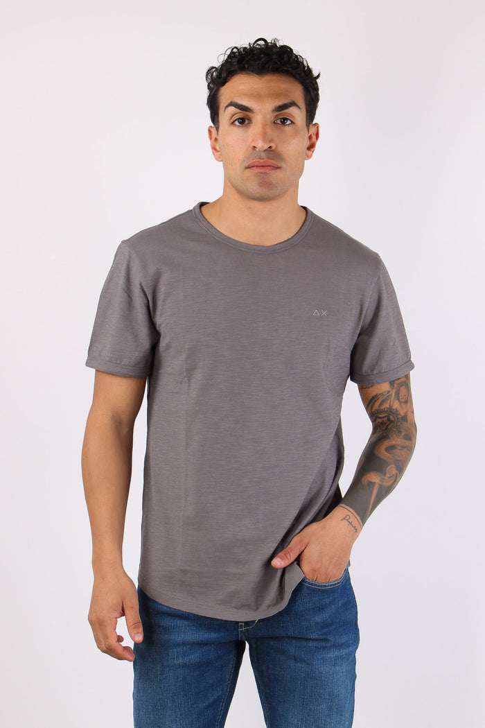 T-shirt Cotone Fiammato Inchiostro