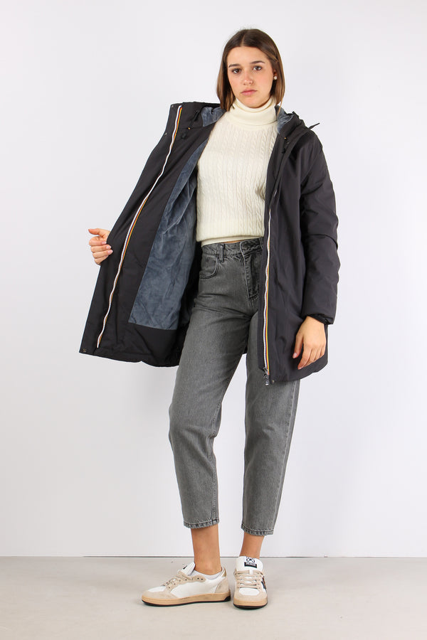 Giubbotto Lungo Marmotta Black Blue-2