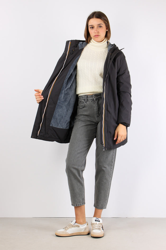 Giubbotto Lungo Marmotta Black Blue-2