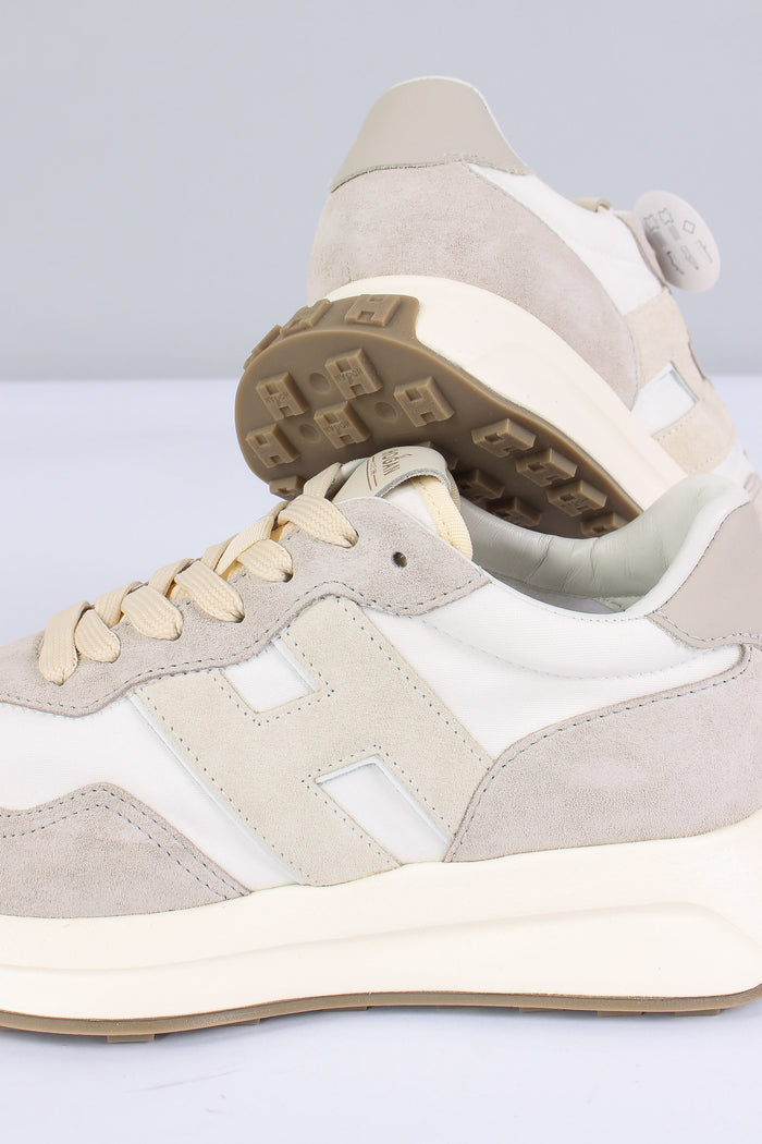 Sneaker H641 Camoscio Bianco/grigio-4