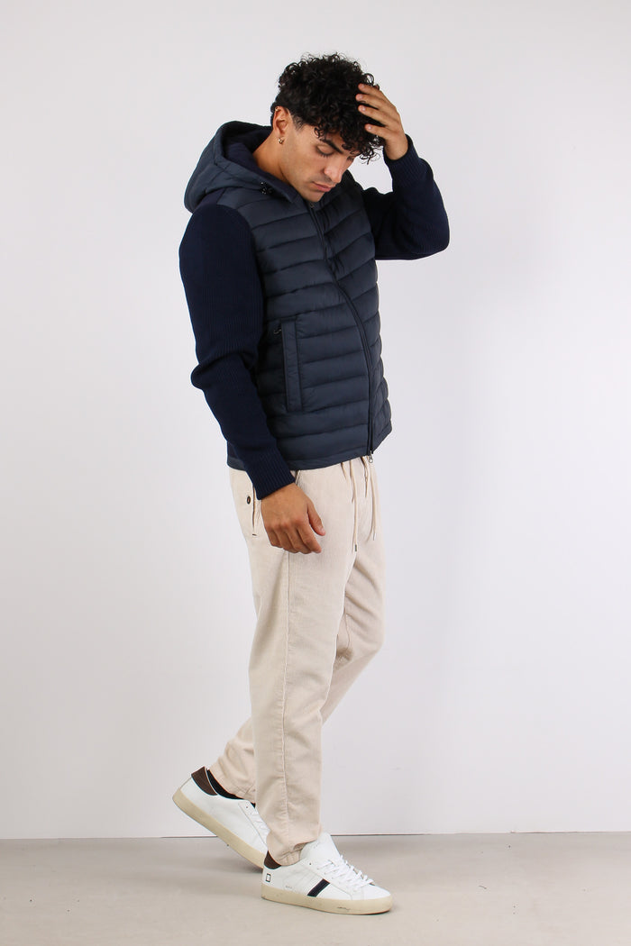 Giubbotto Bimateriale Cappucci Navy-6