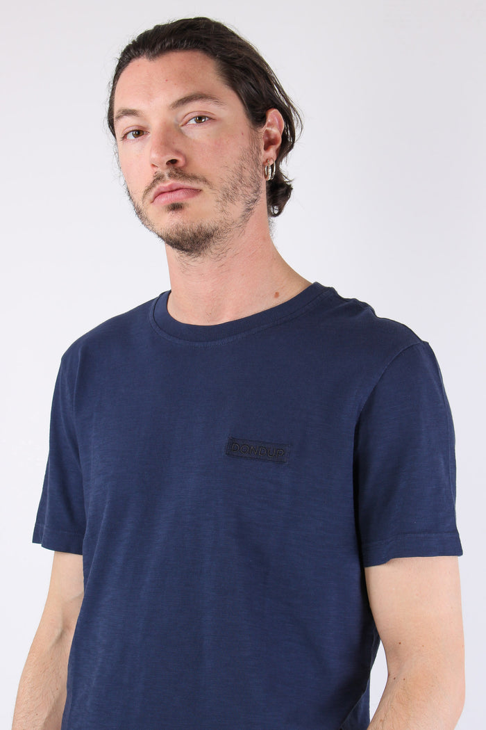 T-shirt Cotone Fiammato Logo Patch Universo-6