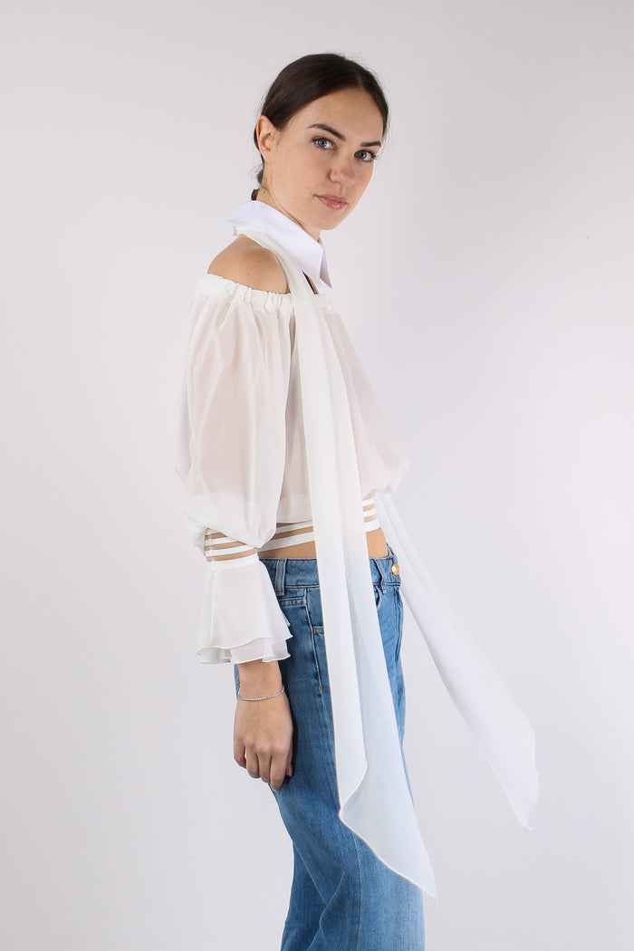 Camicia Fiocco Avorio/bianco-6