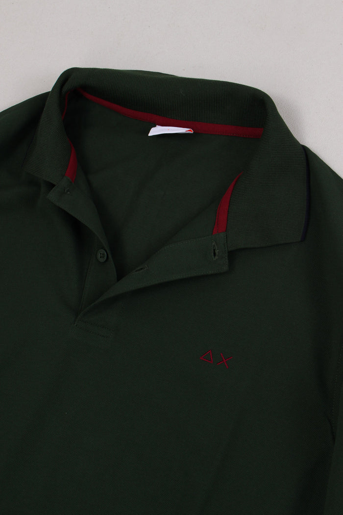 Polo M/l Profilo Contrasto Verde-7