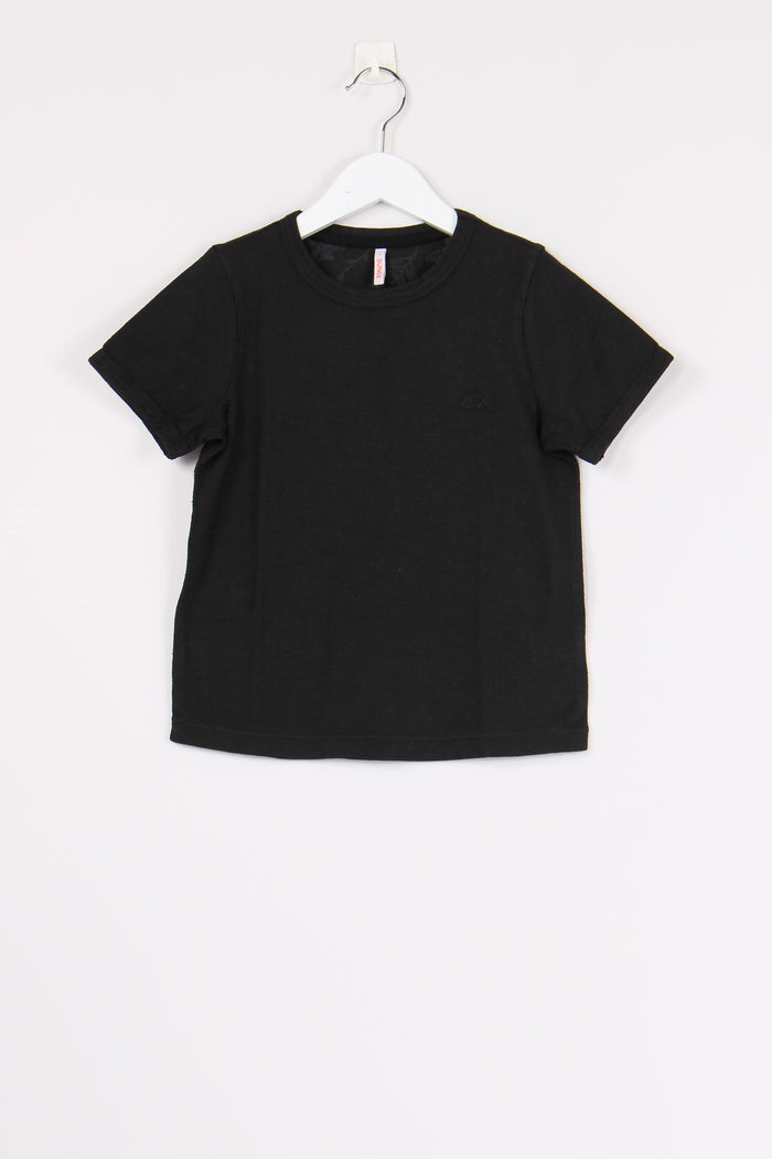 T-shirt Cotone Fiammato Nero