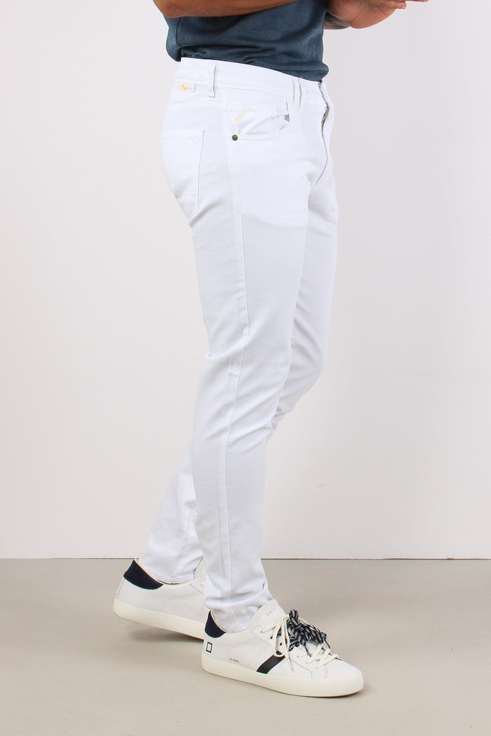 Pantalone Gabardina Modal Bianco-4