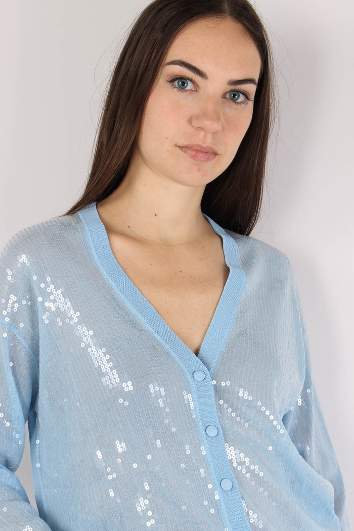 Cardigan Inserto Paillettes Blue Bell-8