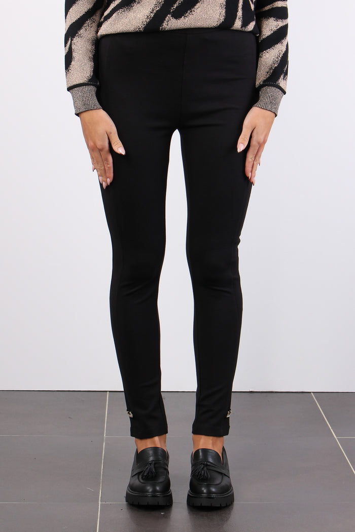 Leggings Punto Milano Nero-2