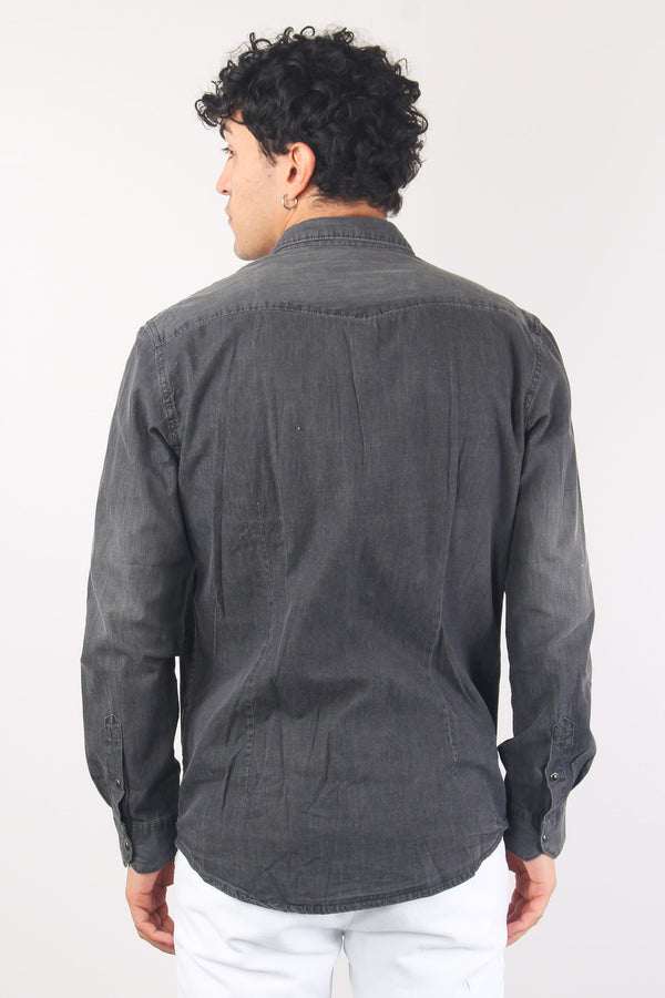 Camicia Denim West Nero-2