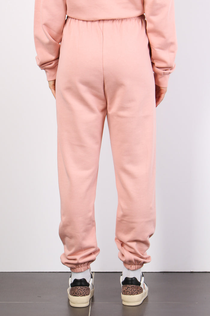 Pantalone Felpa Vita Alta Old Rose-3