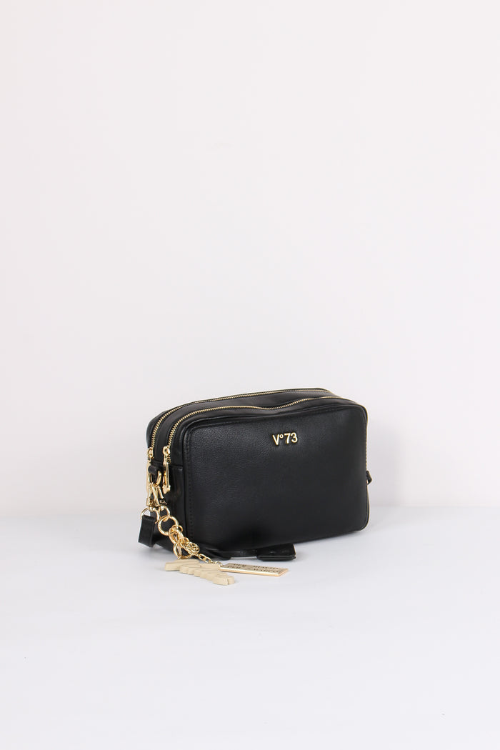 Penelope Tracolla Doppia Zip Nero-6