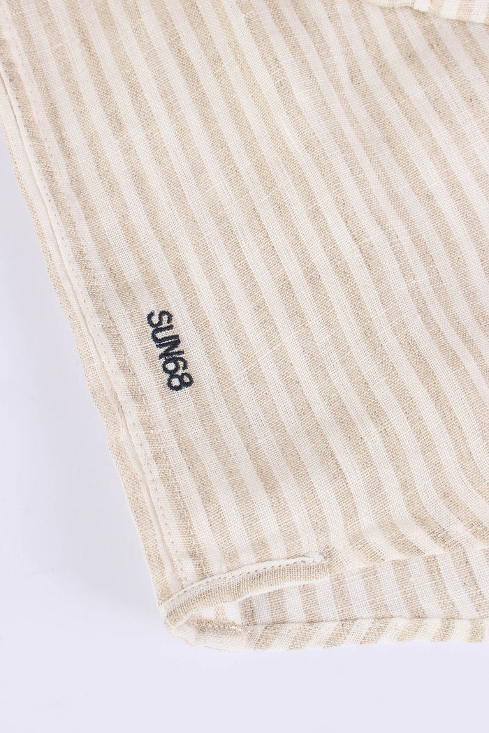 Camicia Lino Riga Sabbia/bianco-5