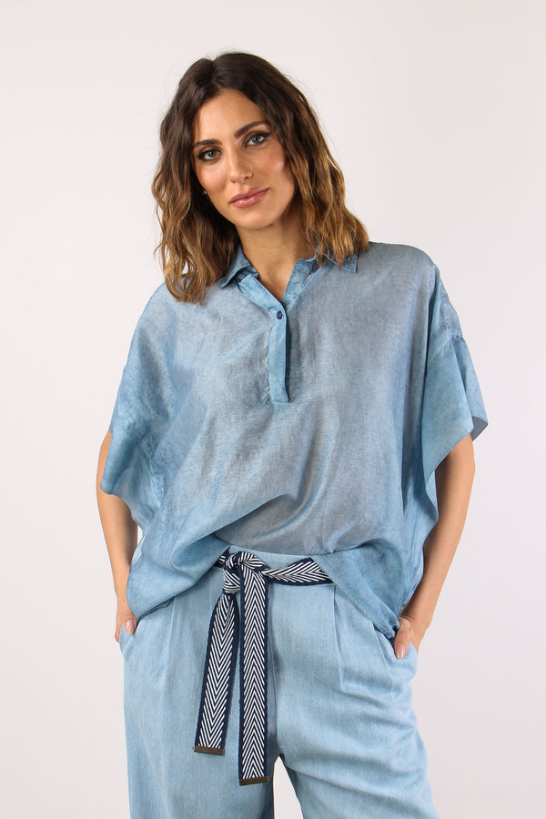 Camicia Over M/m Denim-2