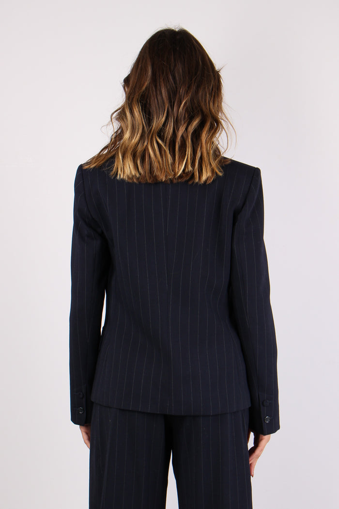 Kebab Giacca Sfiancata Gessata Blu/bianco-4