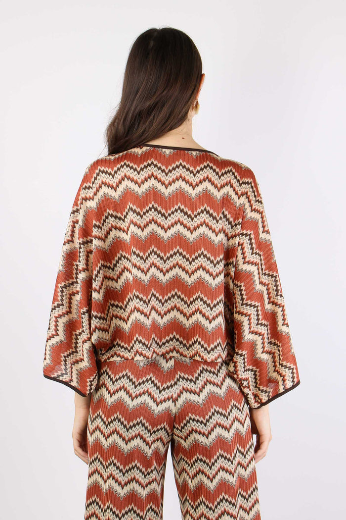 Maglia Over Stampa Missoni Ruggine-5