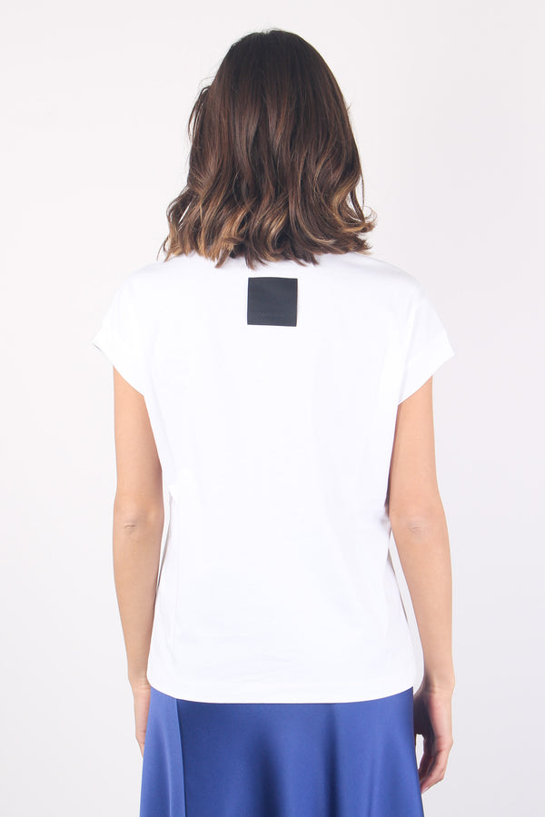 T-shirt Over Cotone Bianco-2