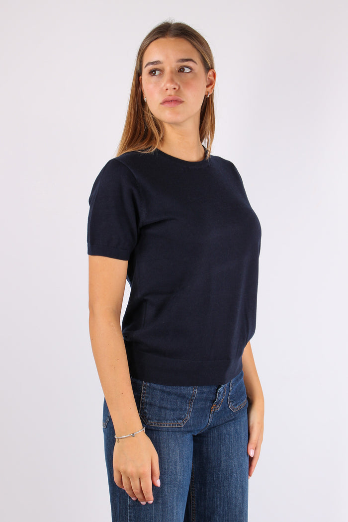 Maglia Viscosa M/m Blu-7