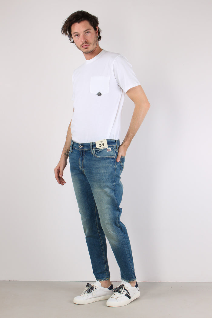 Denim Relaxed Tapared Fit Denim Medio-3