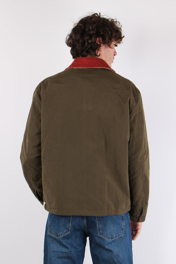 Giubbotto Collo Velluto Militare-5