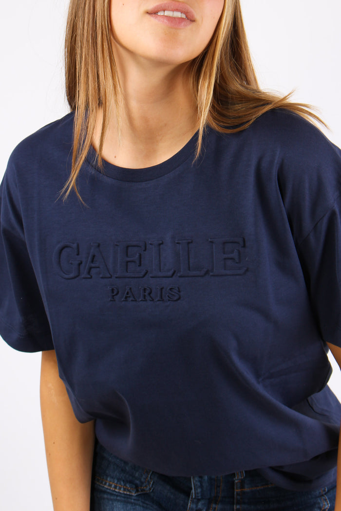 T-shirt Logo 3d Blu Scuro-7