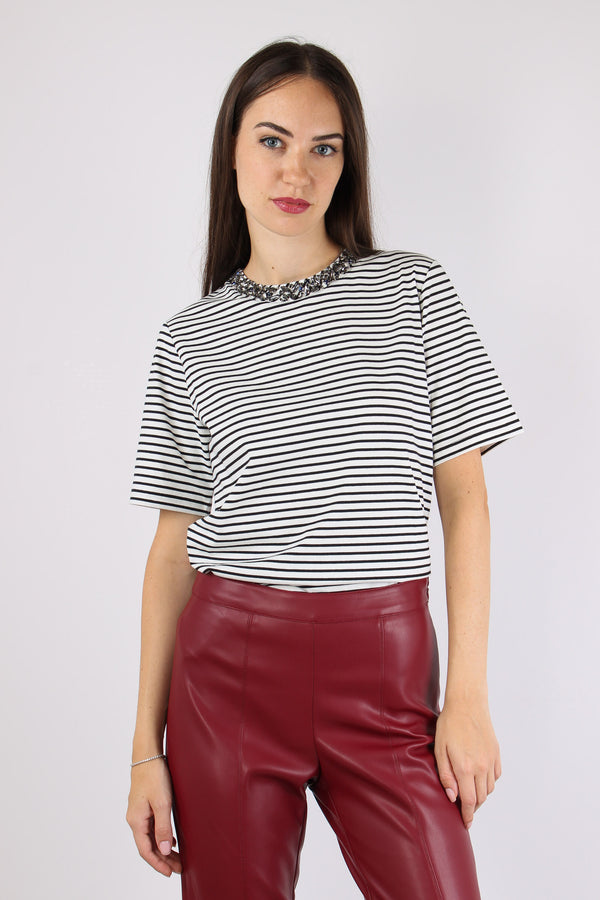 Reichard Maglia Riga Applicazi Nero/bianco