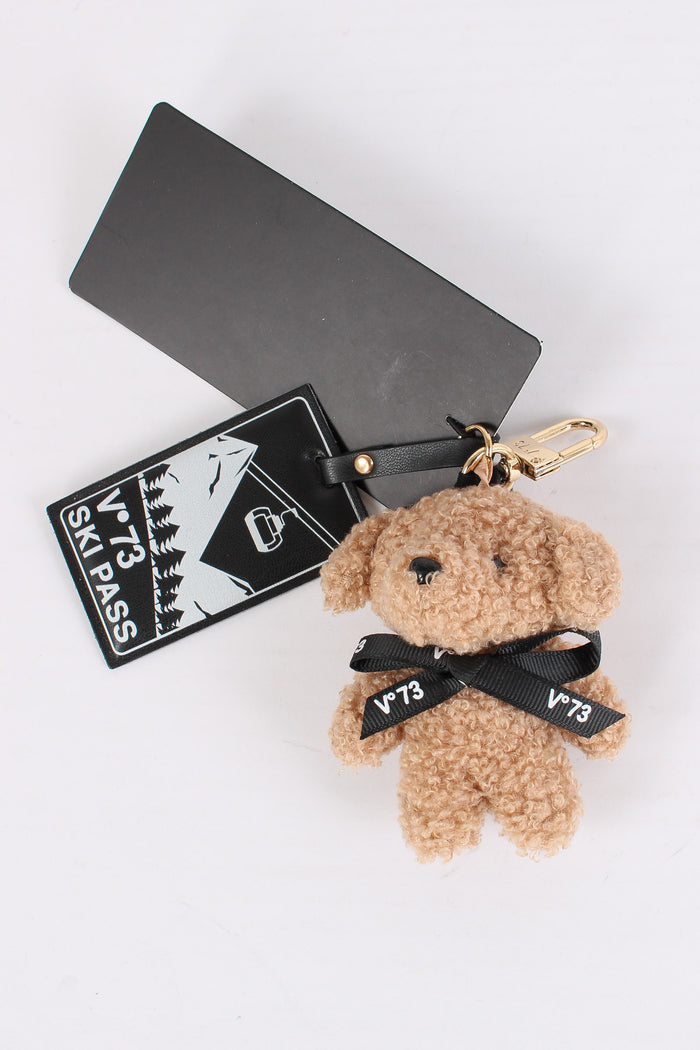 Dogino Portachiavi Orsetto Naturale/nero