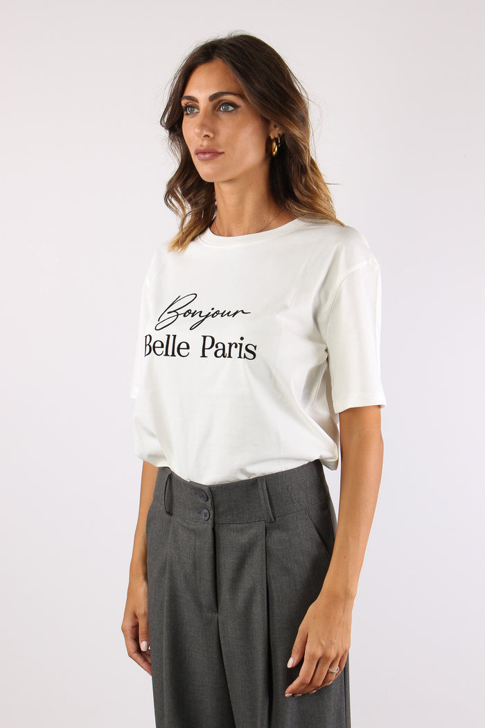 T-shirt Boujour Paris Floccata Panna-6