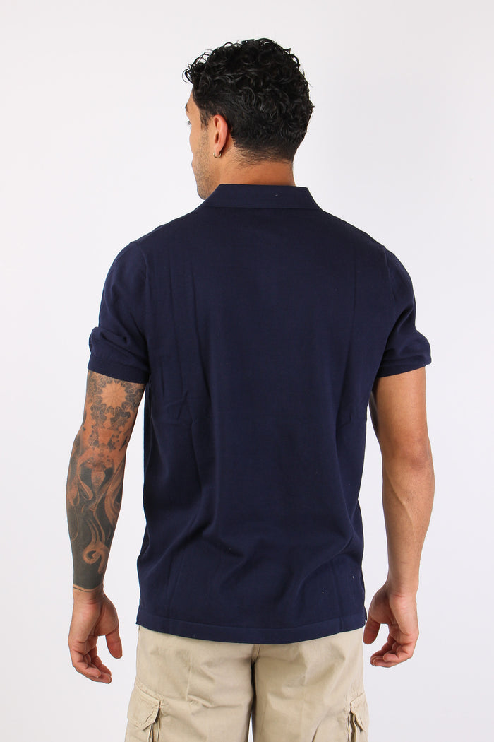 Polo Cotone Crepe Blu-4